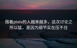 围着pixiv的人越来越多，这次讨论之所以猛，是因为细节实在压不住