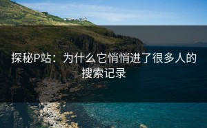 探秘P站：为什么它悄悄进了很多人的搜索记录