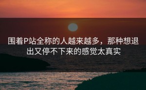围着P站全称的人越来越多，那种想退出又停不下来的感觉太真实