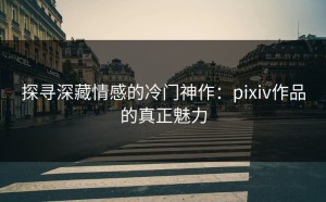 探寻深藏情感的冷门神作：pixiv作品的真正魅力